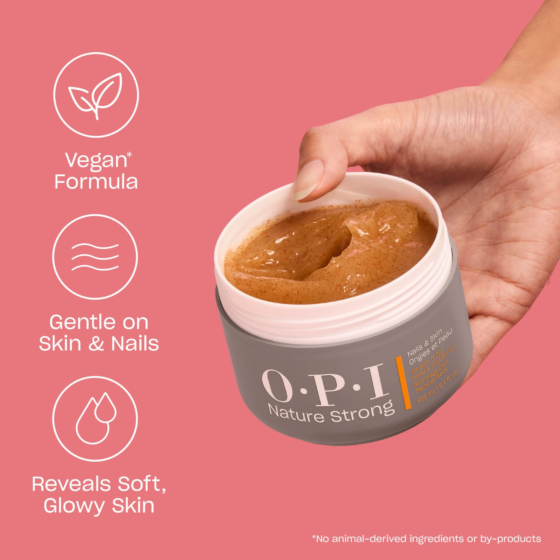 OPI Nature Strong 250 milliliter exfoliating scrub bottle