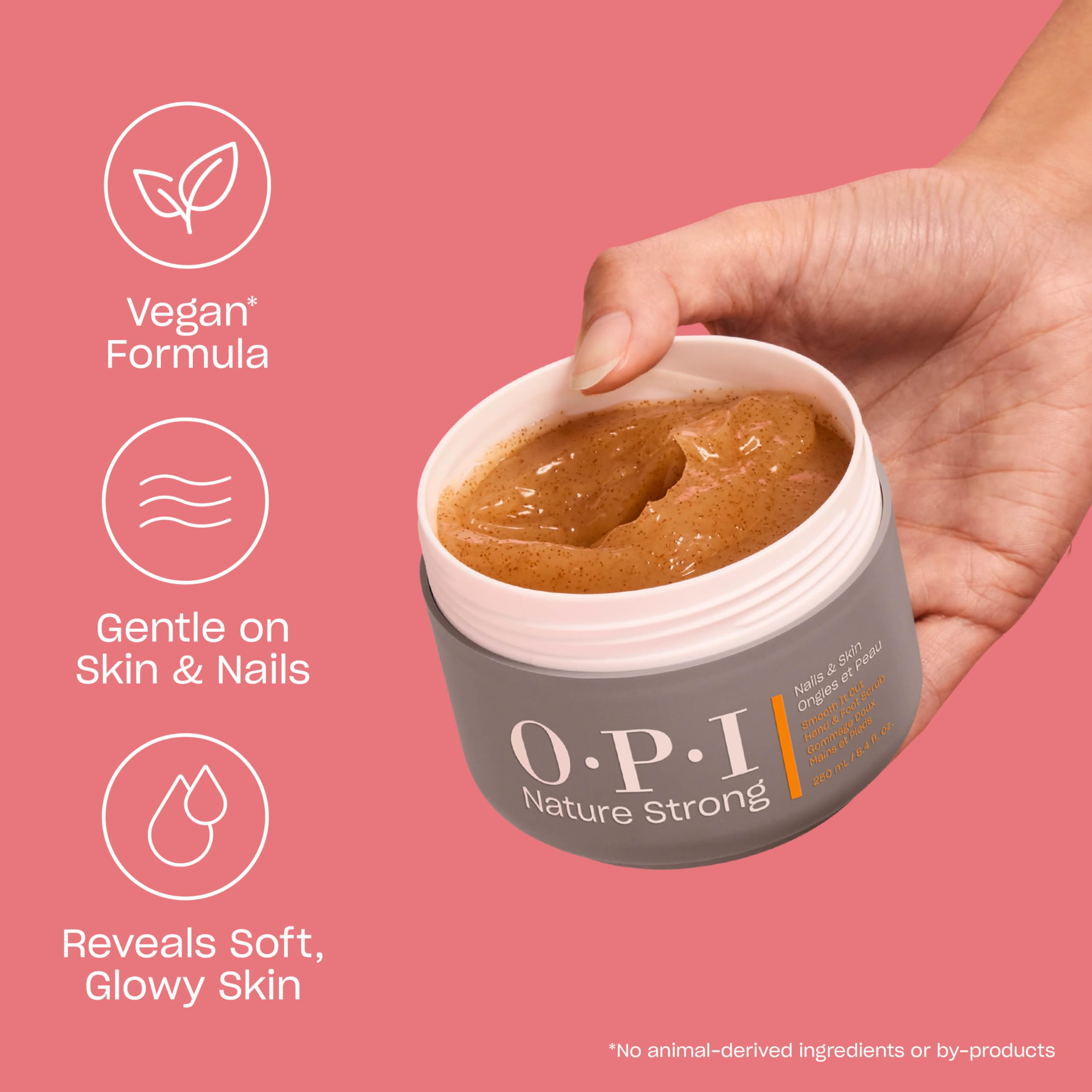 OPI Nature Strong 250 milliliter exfoliating scrub bottle