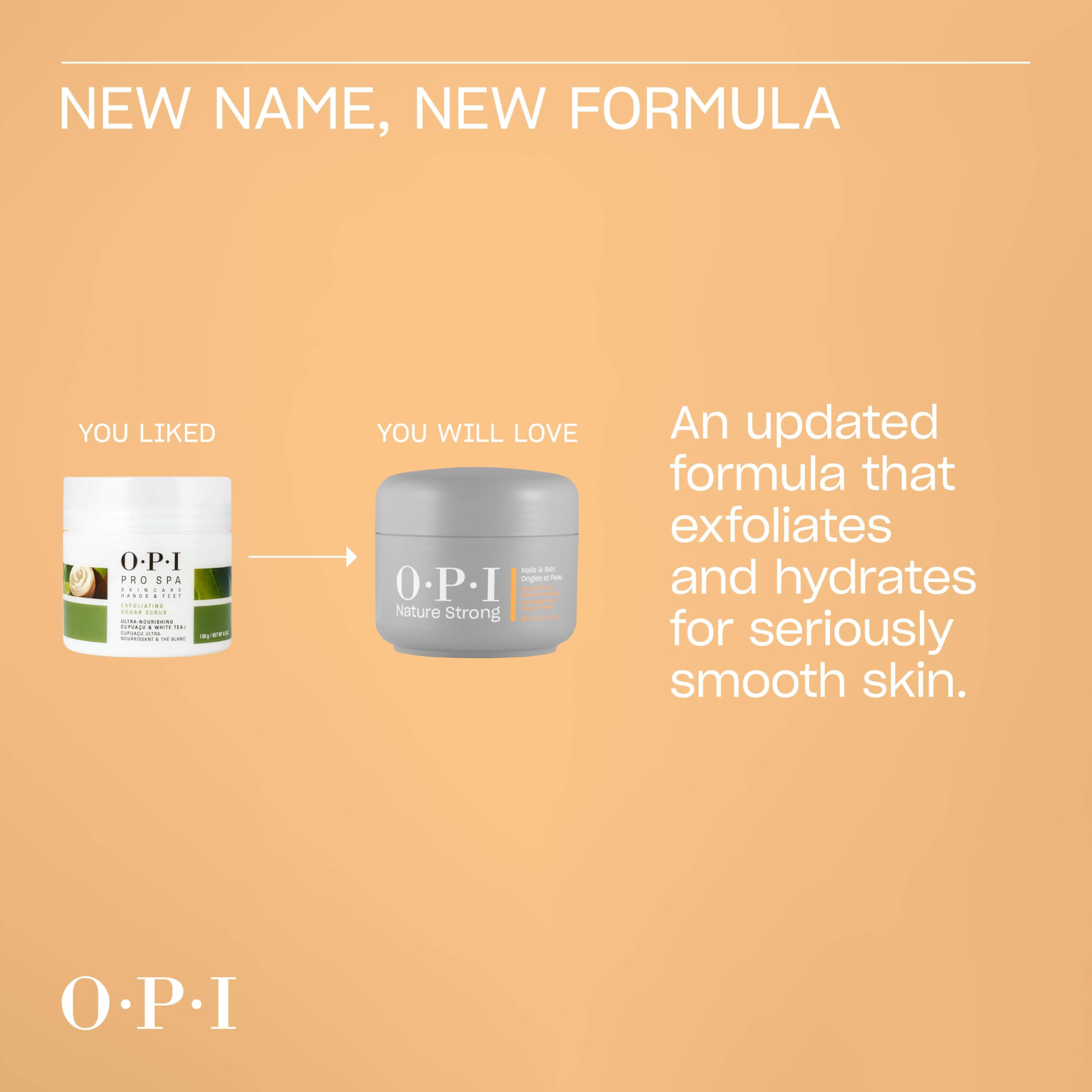 Applying OPI Nature Strong scrub to hands