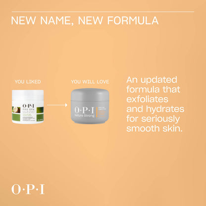 Applying OPI Nature Strong scrub to hands