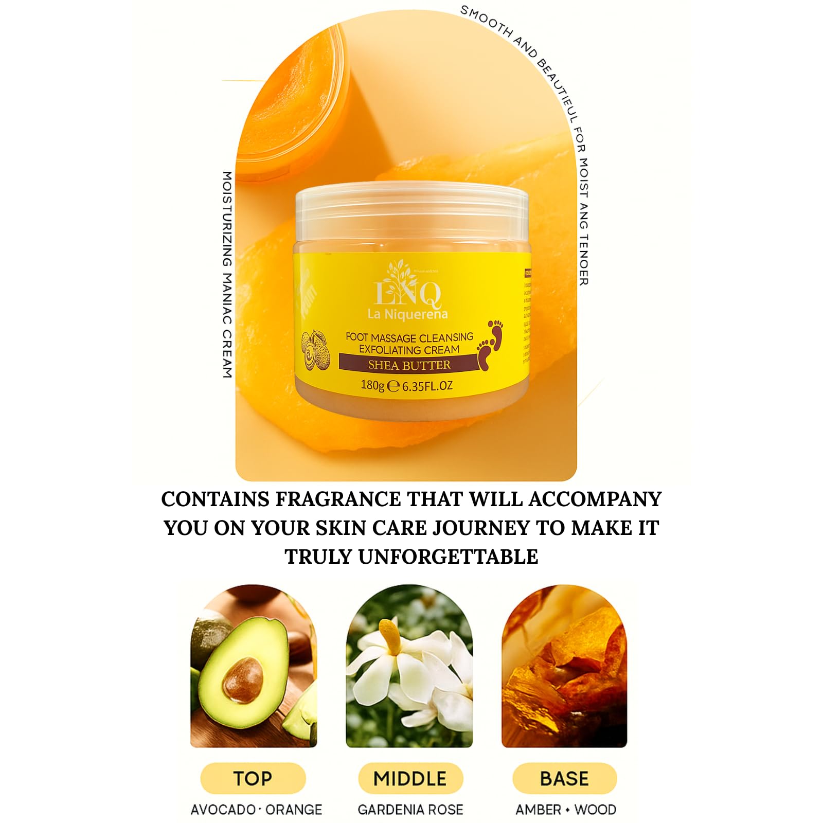 Close up of La NiquereÃ±a foot gel texture for dry skin