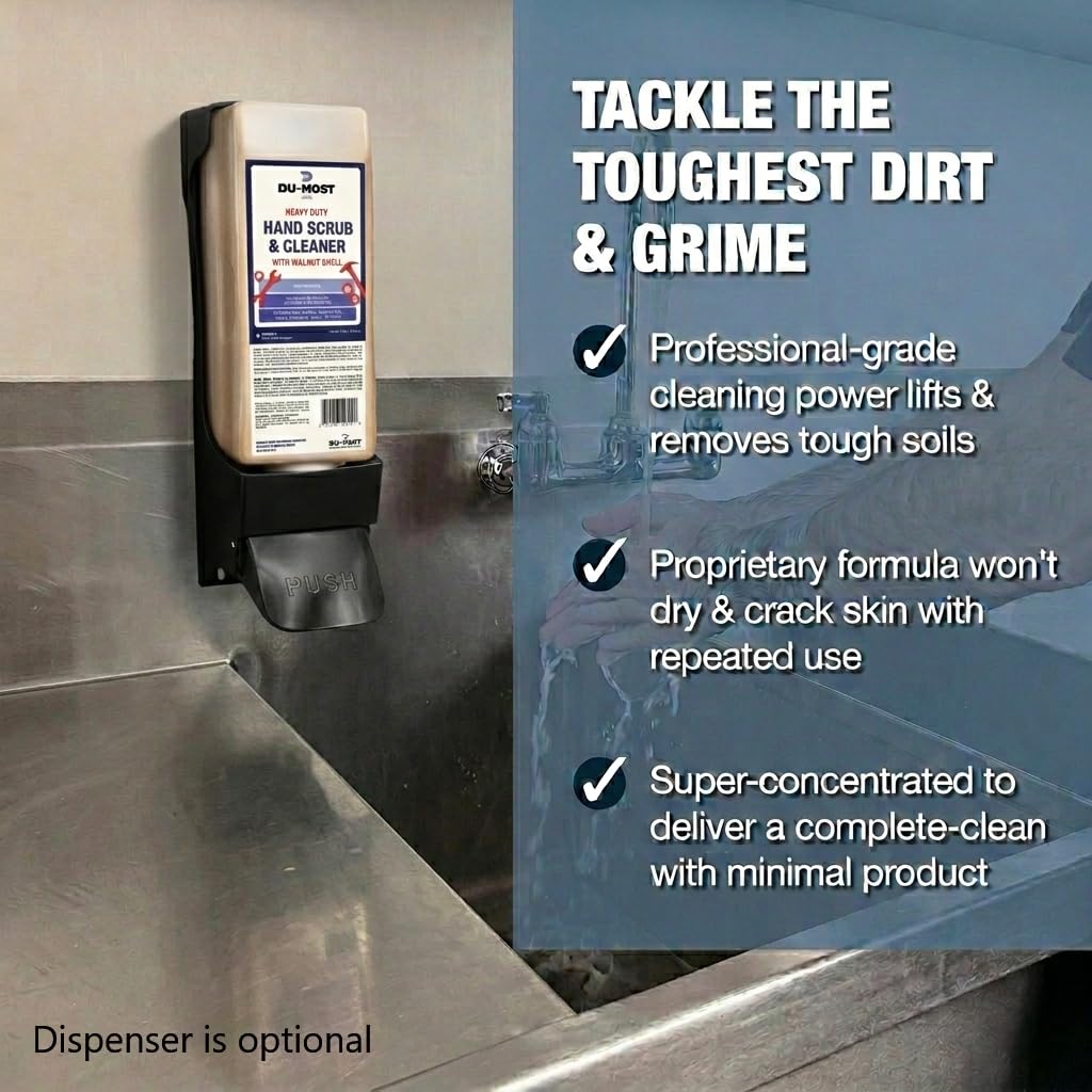 Mechanic using Du-Most industrial hand cleaner for grease removal