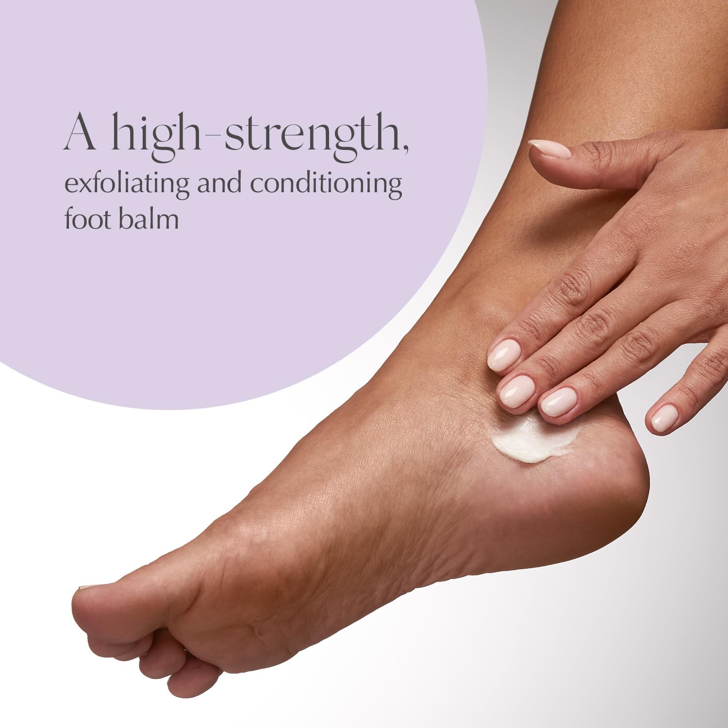 Exuviance foot care balm tube texture shot