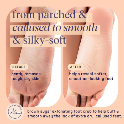 SpaLife foot scrub texture showing brown sugar granules