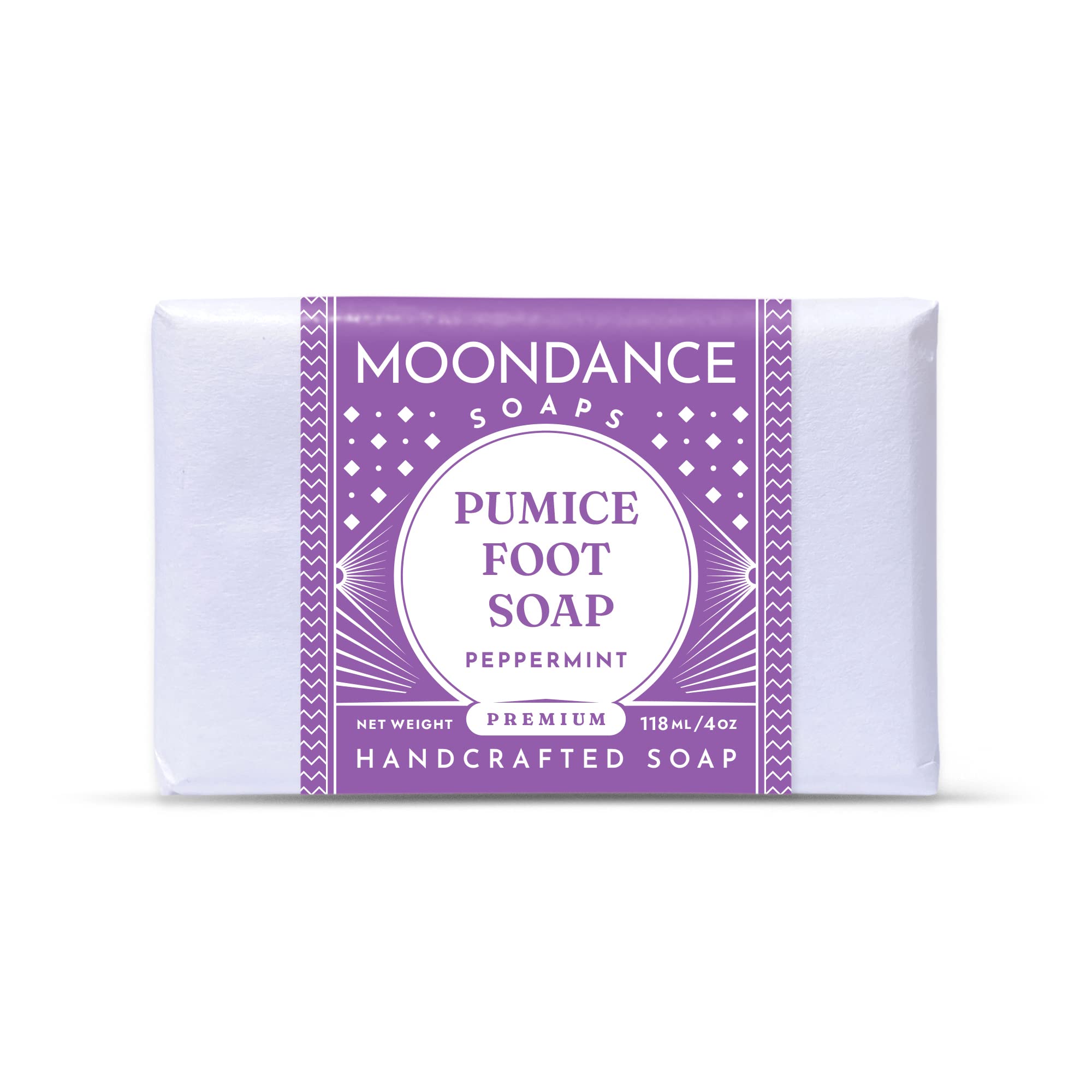 Handmade pumice foot scrub bar soap with tea tree and peppermint