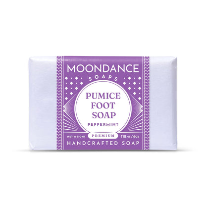 Handmade pumice foot scrub bar soap with tea tree and peppermint