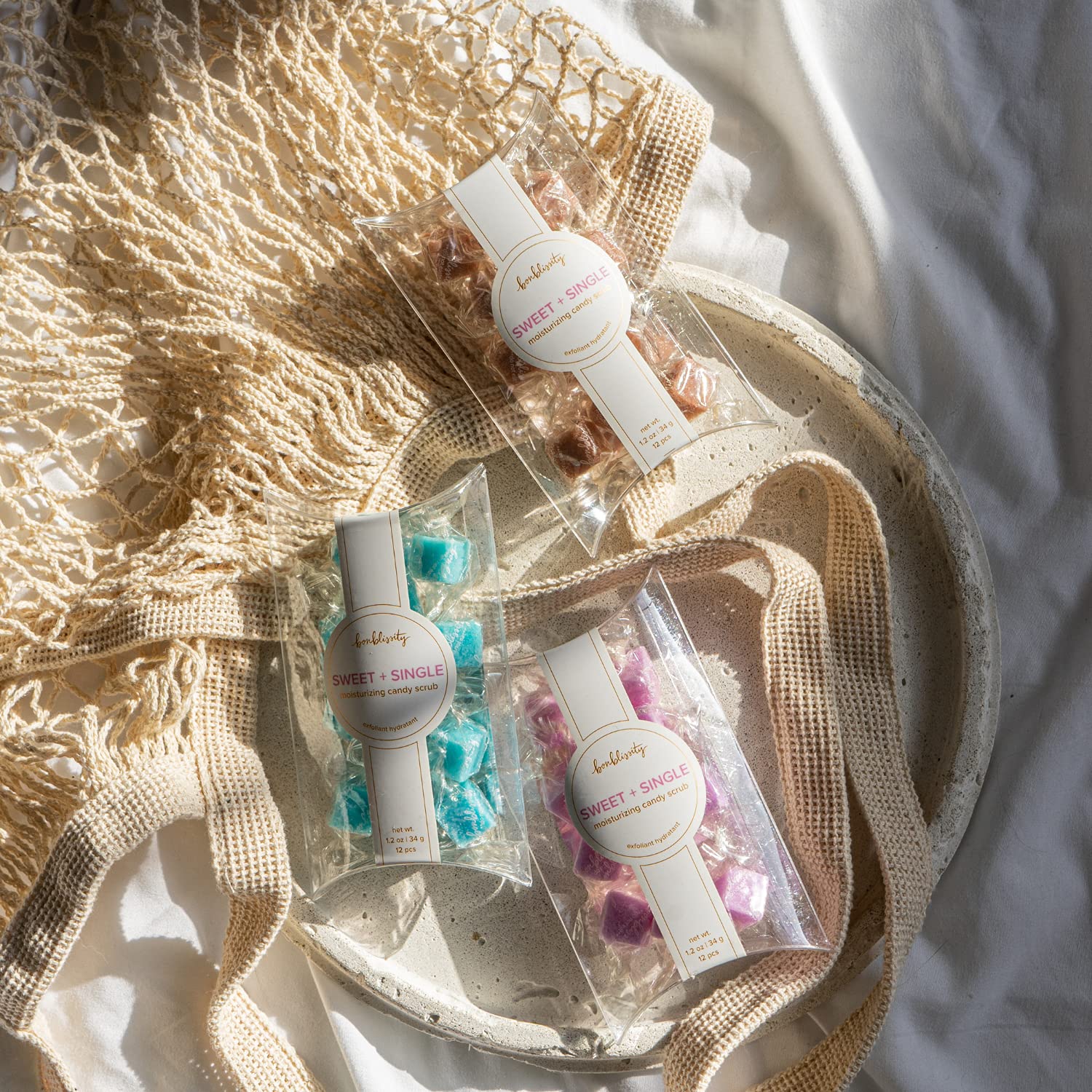 Bonblissity exfoliating sugar candy cubes assorted scents