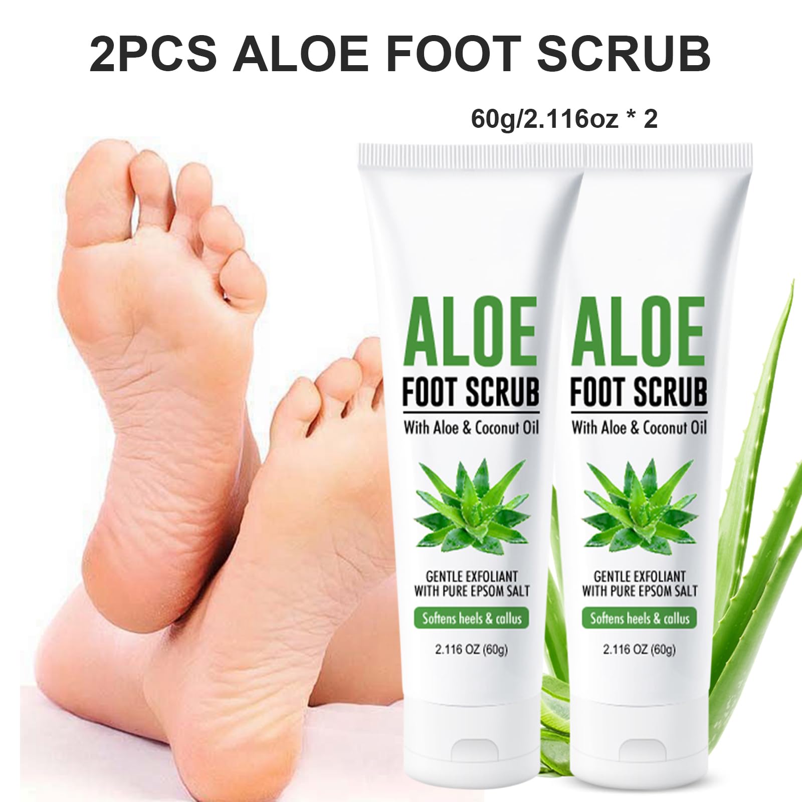 Instructions for using Didily foot scrub on cracked heels