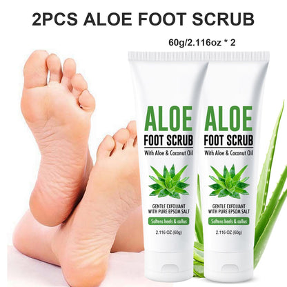 Instructions for using Didily foot scrub on cracked heels