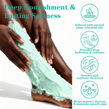 Texture of Liillya natural sea salt body scrub