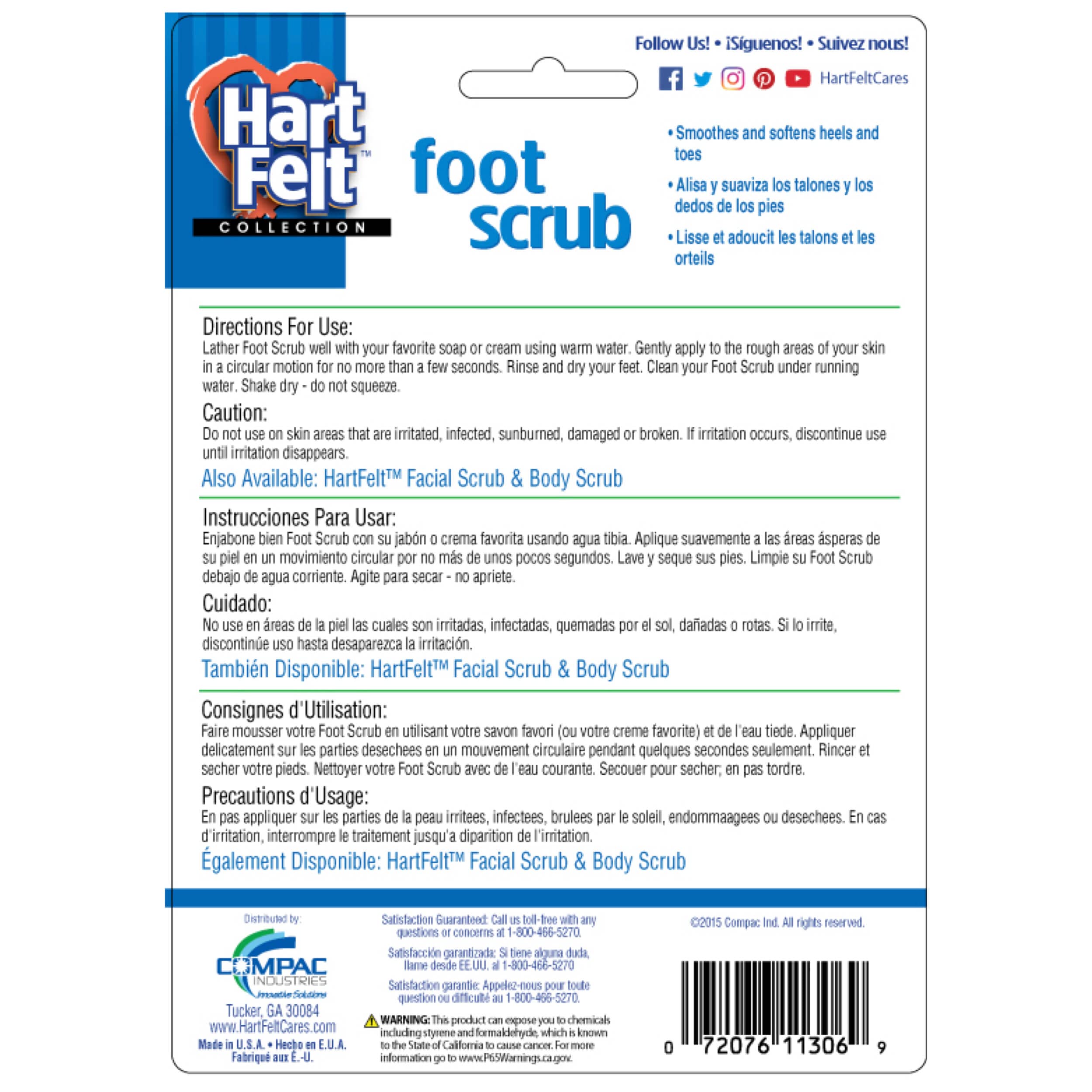 HartFelt callus remover pad close up highlighting the abrasive texture