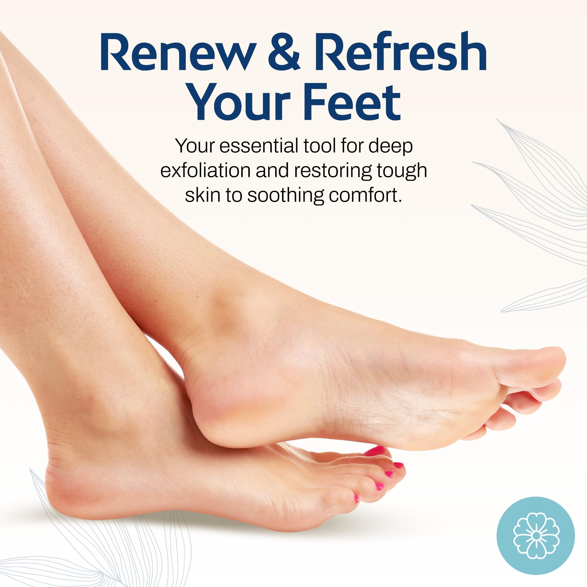 HartFelt chemical free foot scrubber being rinsed under running tap water