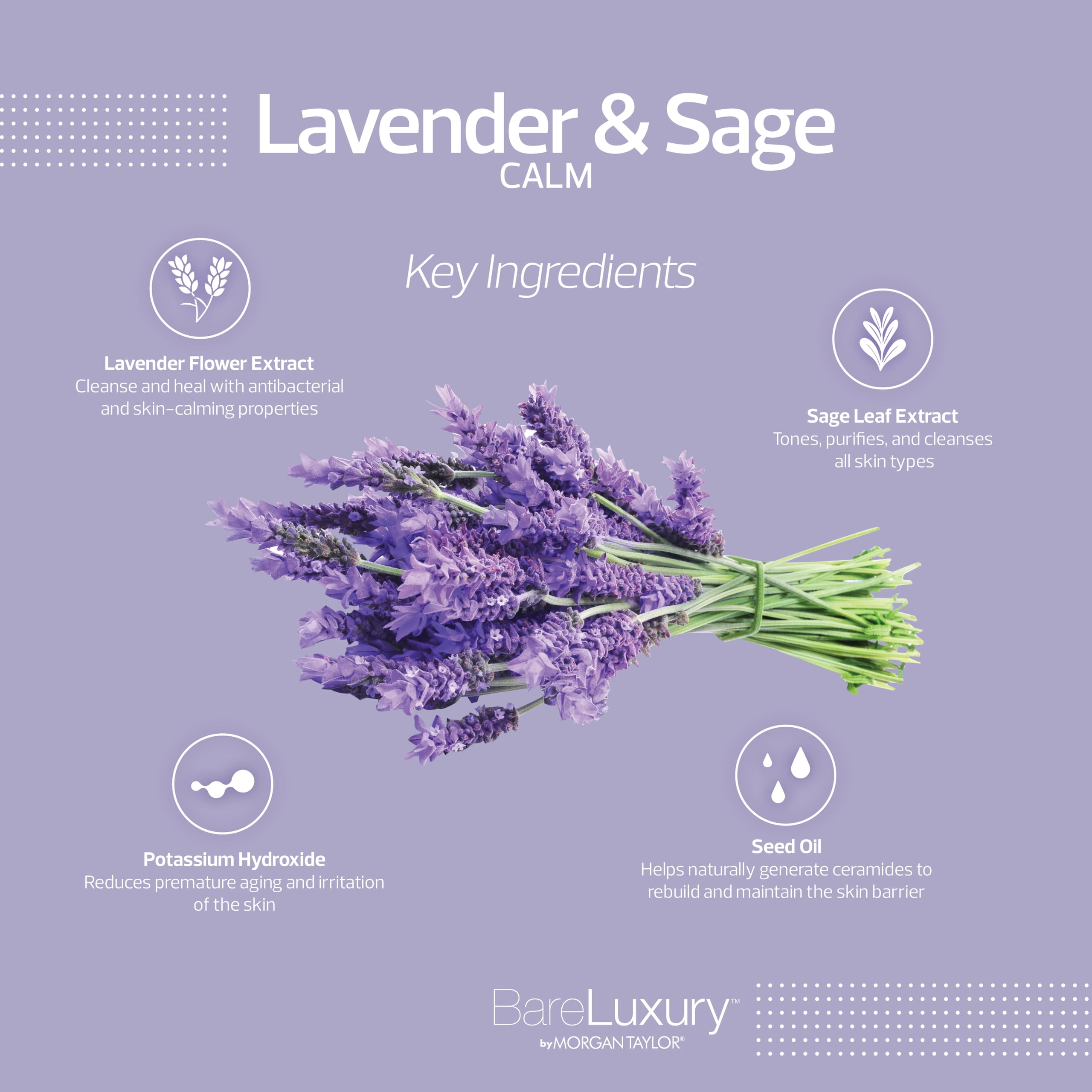 Texture preview of the soak, masque, scrub, and massage butter from the Morgan Taylor authentic imported nail care collection.