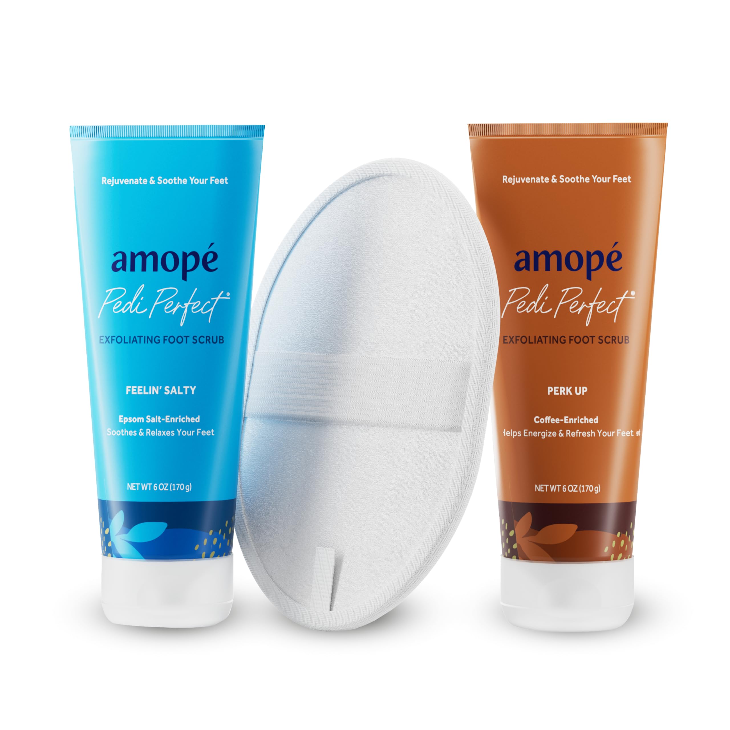 Amope Perk Up Coffee foot scrub tube packaging
