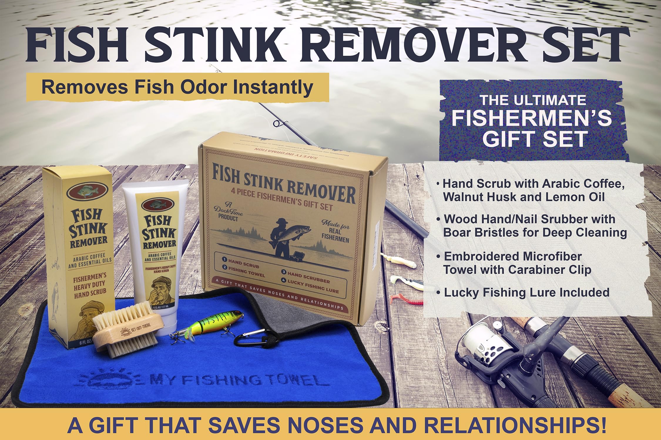 Close up of DockTime fish odor removing hand scrub.