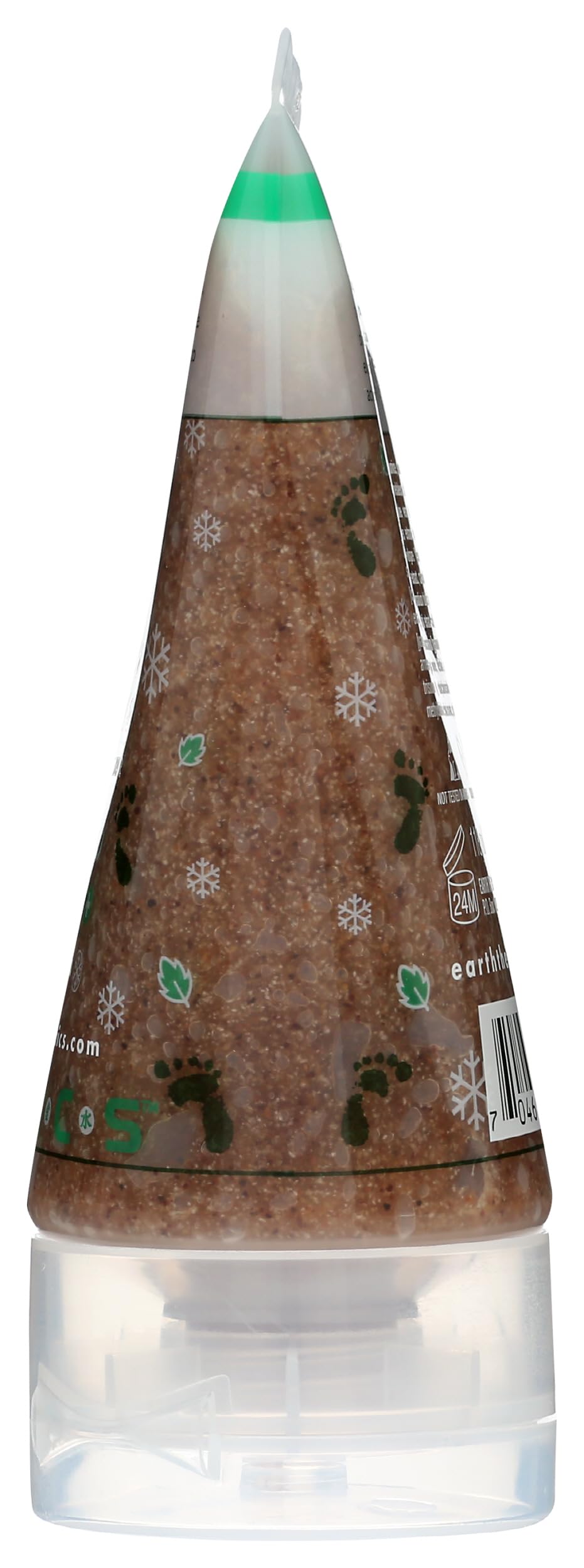 Authentic imported Earth Therapeutics refreshing foot scrub package top angle