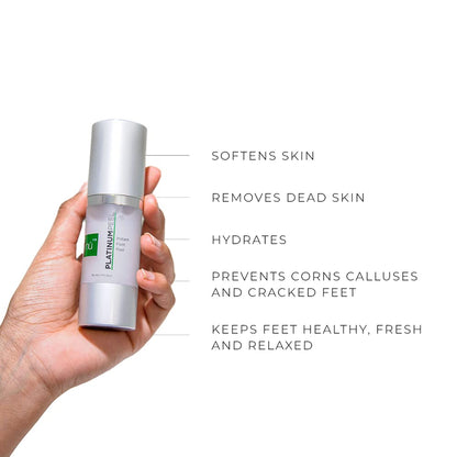 Close up of Nu119 professional exfoliating foot spray packaging