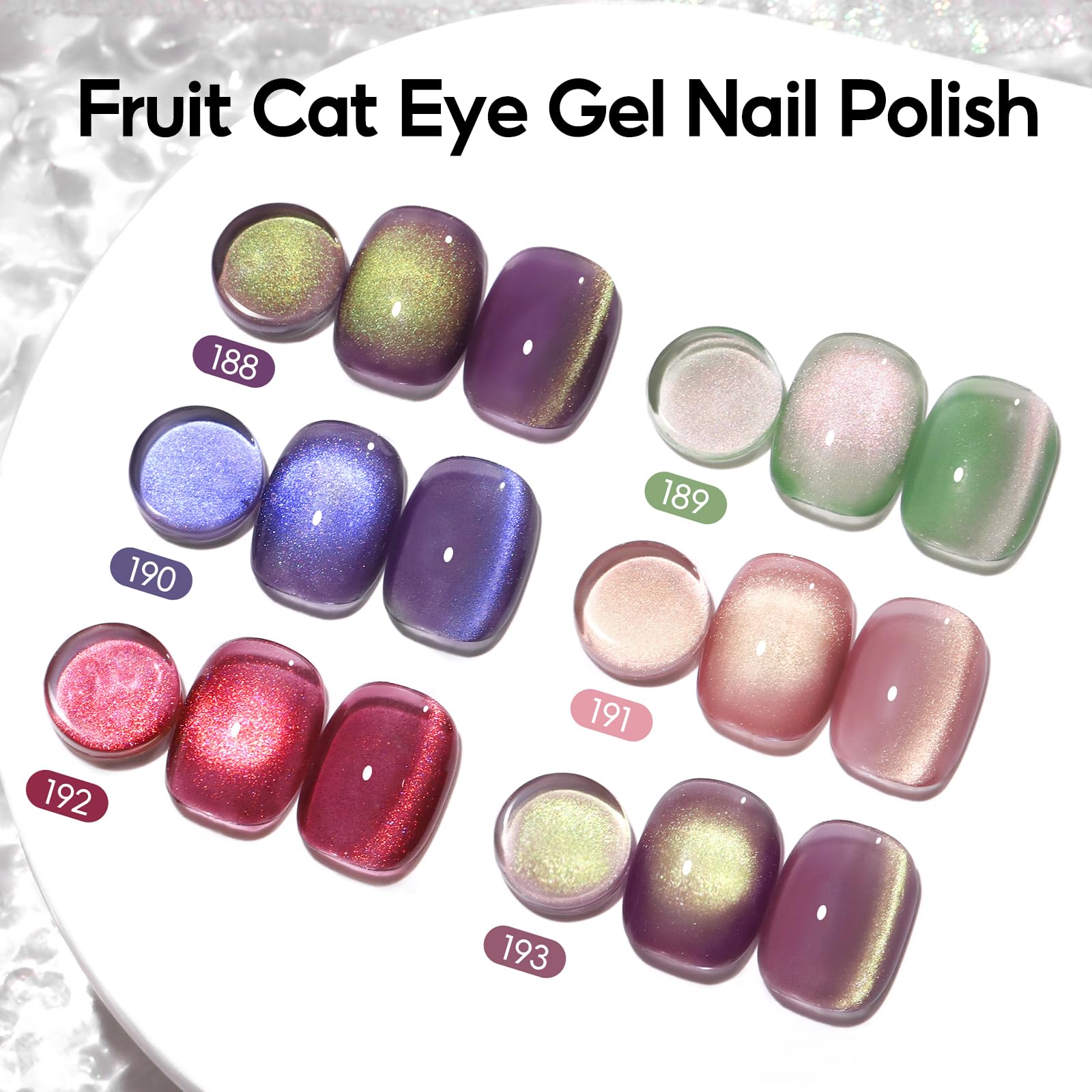 Peacecolor gel polish set with magnetic wand tool