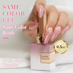 Complete nail manicure kit arrangement featuring the Double Rhythm bottle and top coat.
