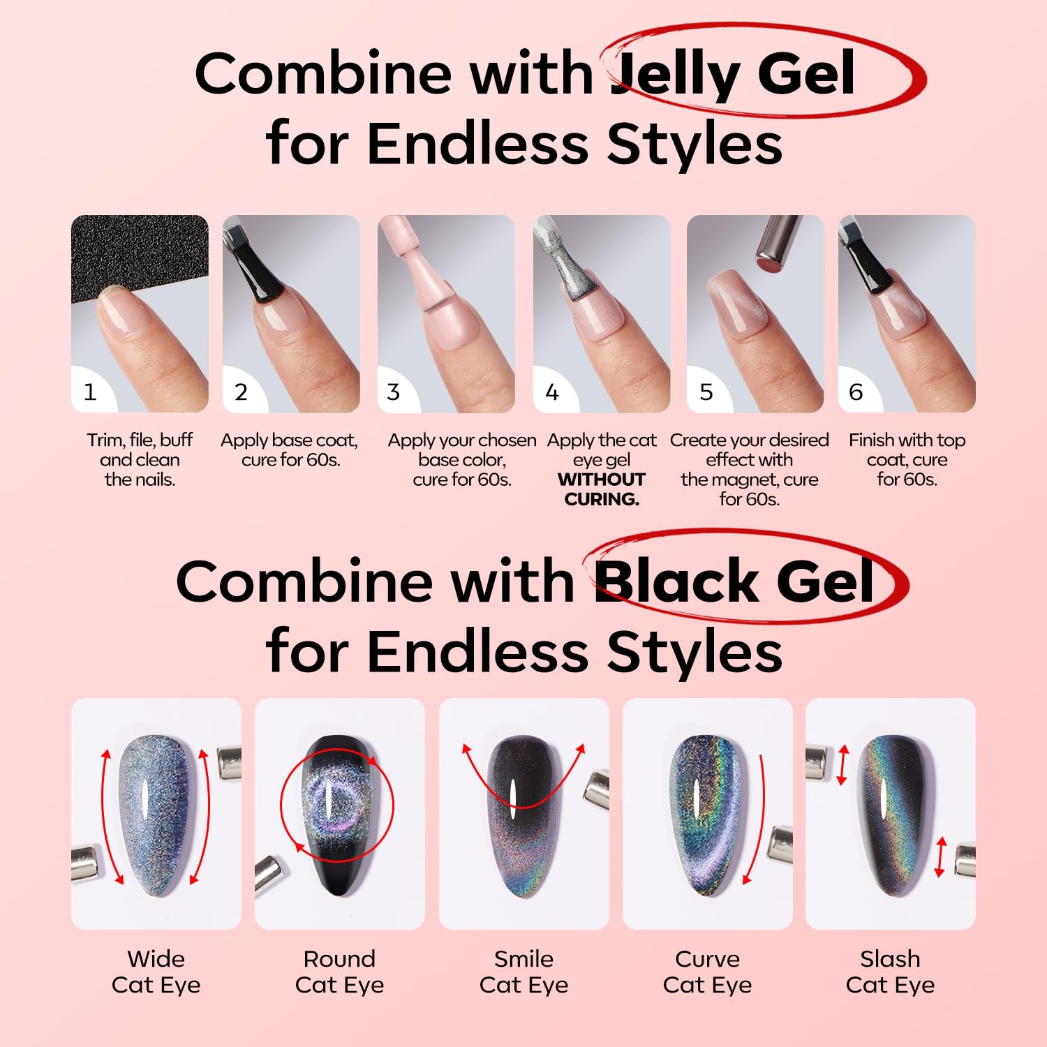 Professional manicure result using Modelones red gel