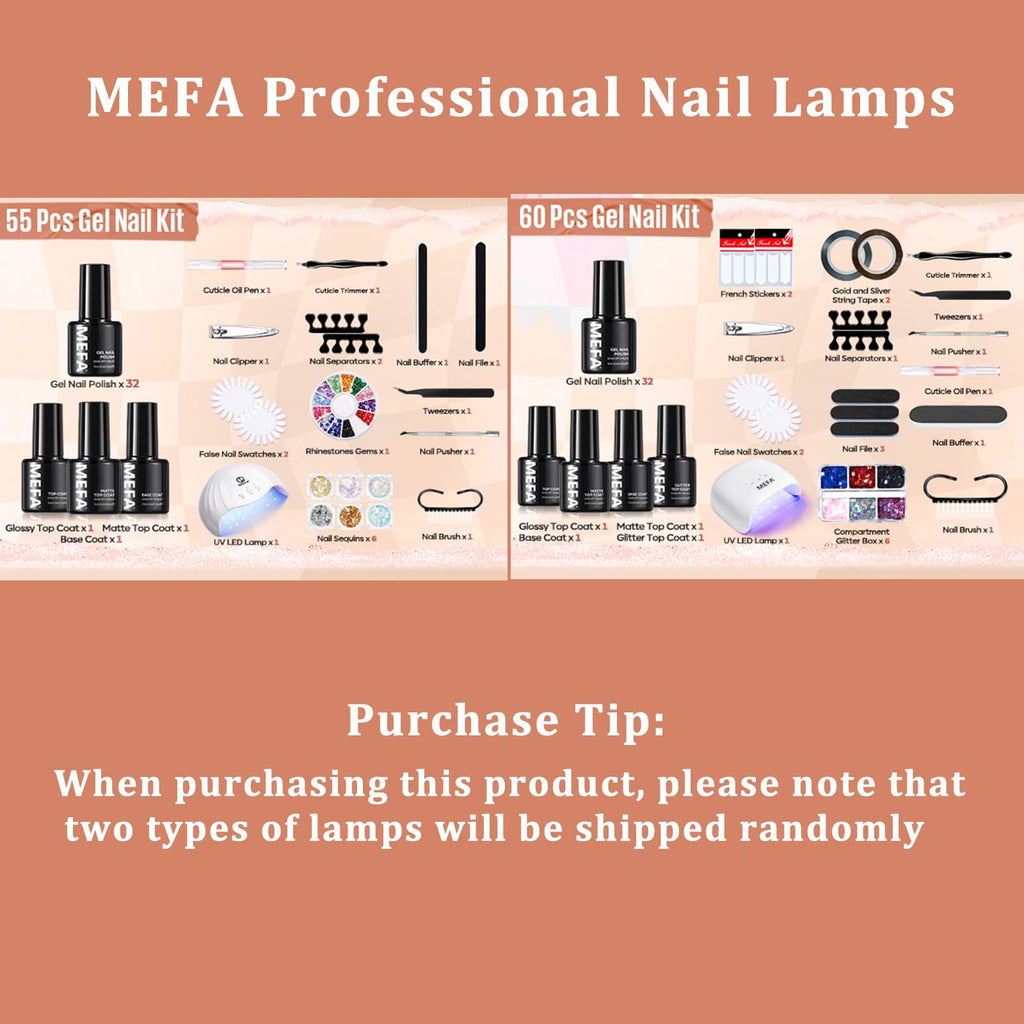 Mefa 72W UV LED nail drying lamp showing smart sensors and timer display
