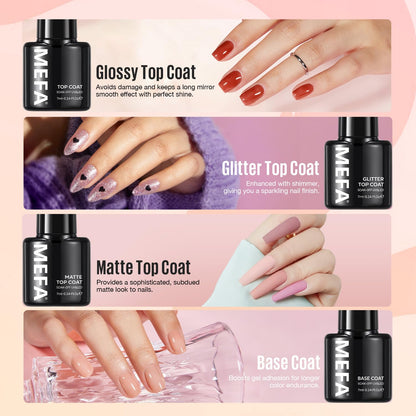 Assorted nail art tools included in Mefa gel kit