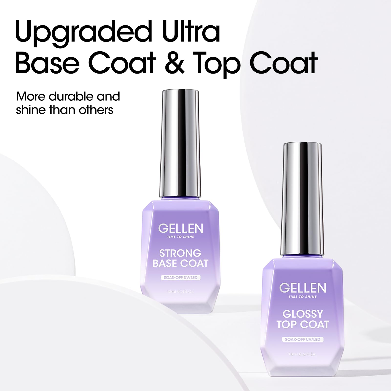Gellen 18ml base and top coat set packaging