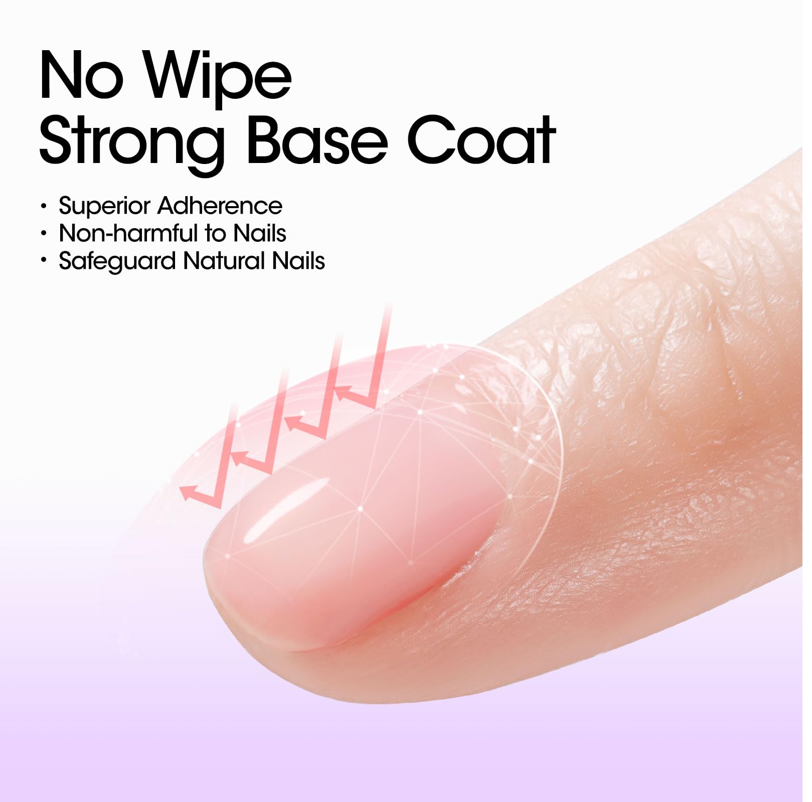 Professional gel nail polish base coat bottle close up