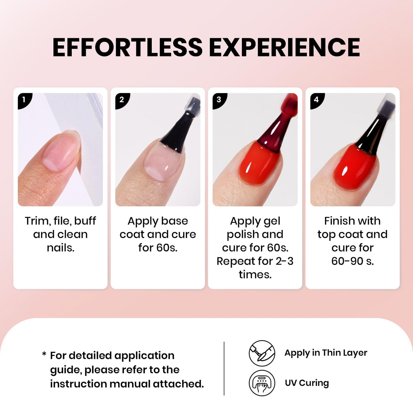 Professional nail art design created with Beetles red gel