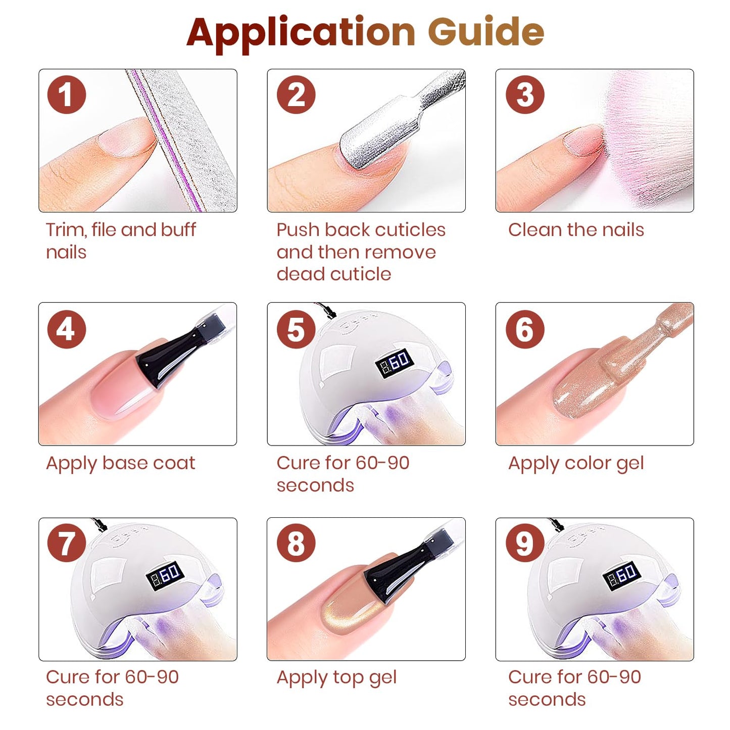 Rarjsm gel polish packaging and contents