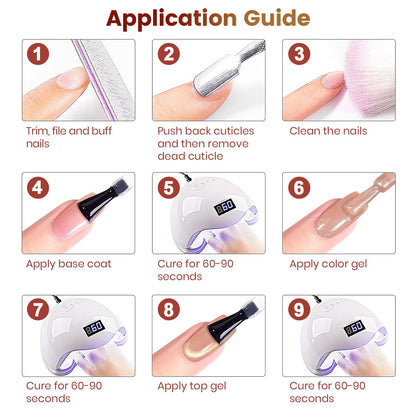 Rarjsm gel polish packaging and contents