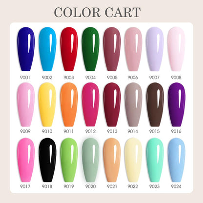 Close up of Canni 9 milliliter gel polish bottle with color label