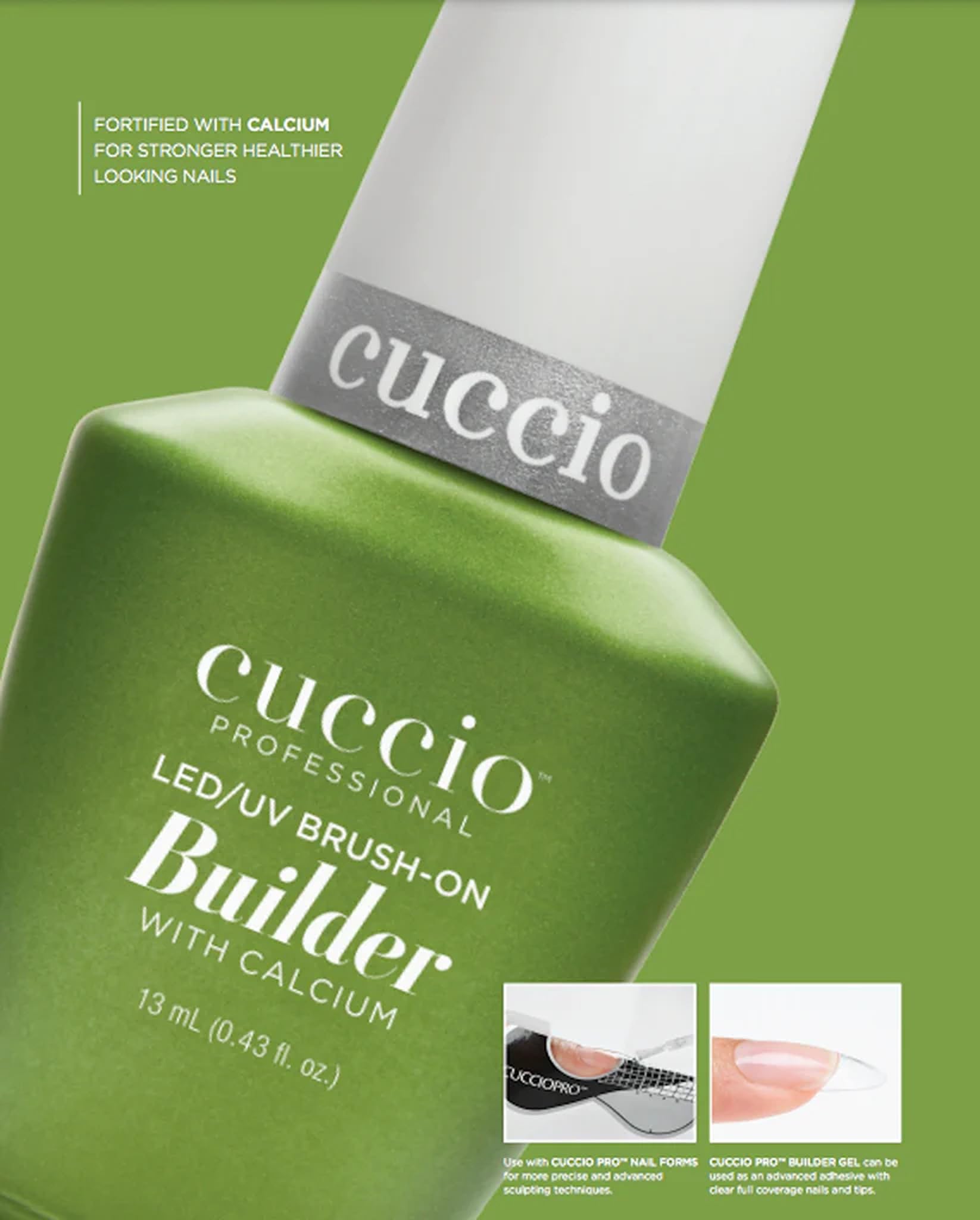 Professional Cuccio builder gel bottle for nail strengthening