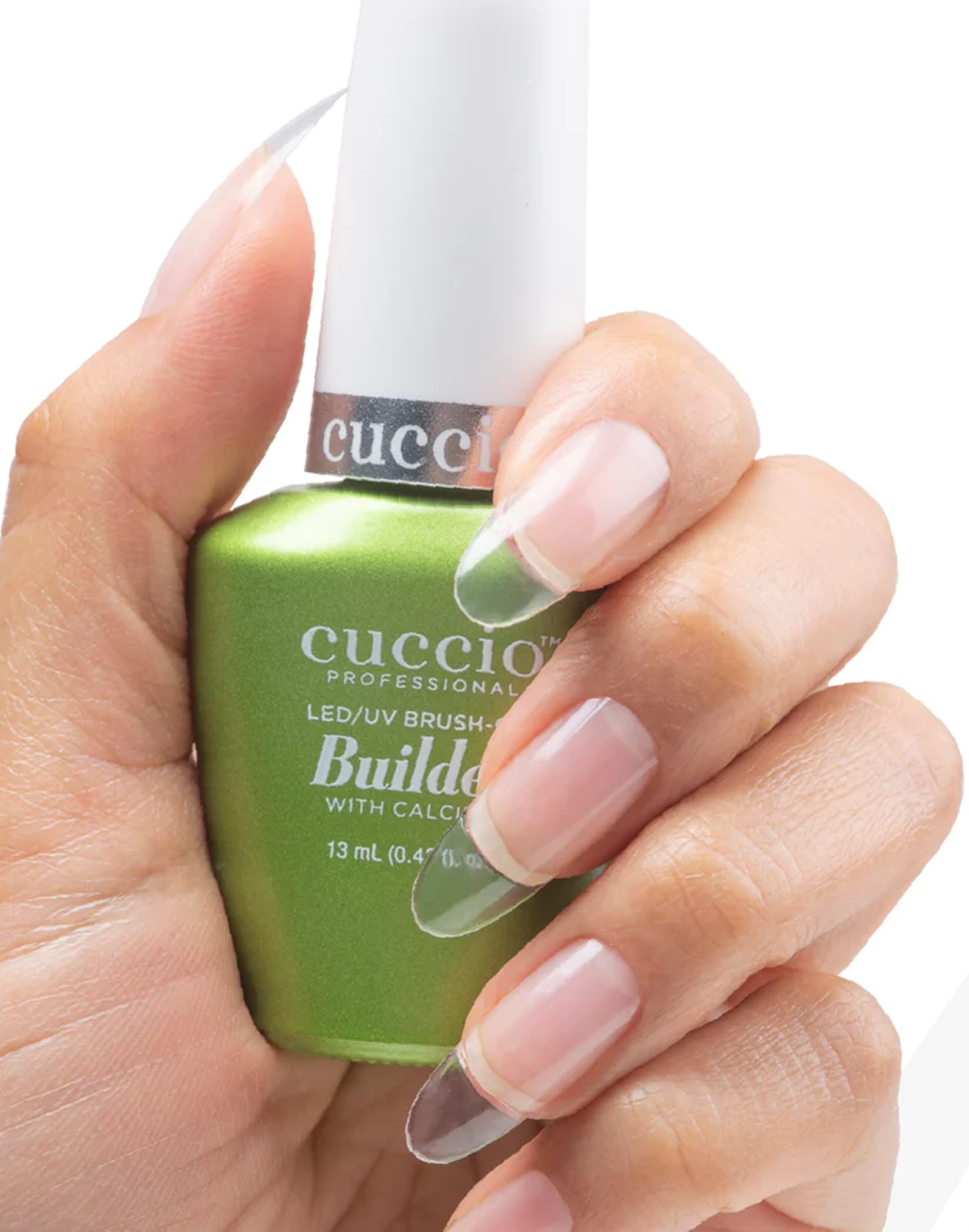 Clear builder gel application texture for nail sculpting