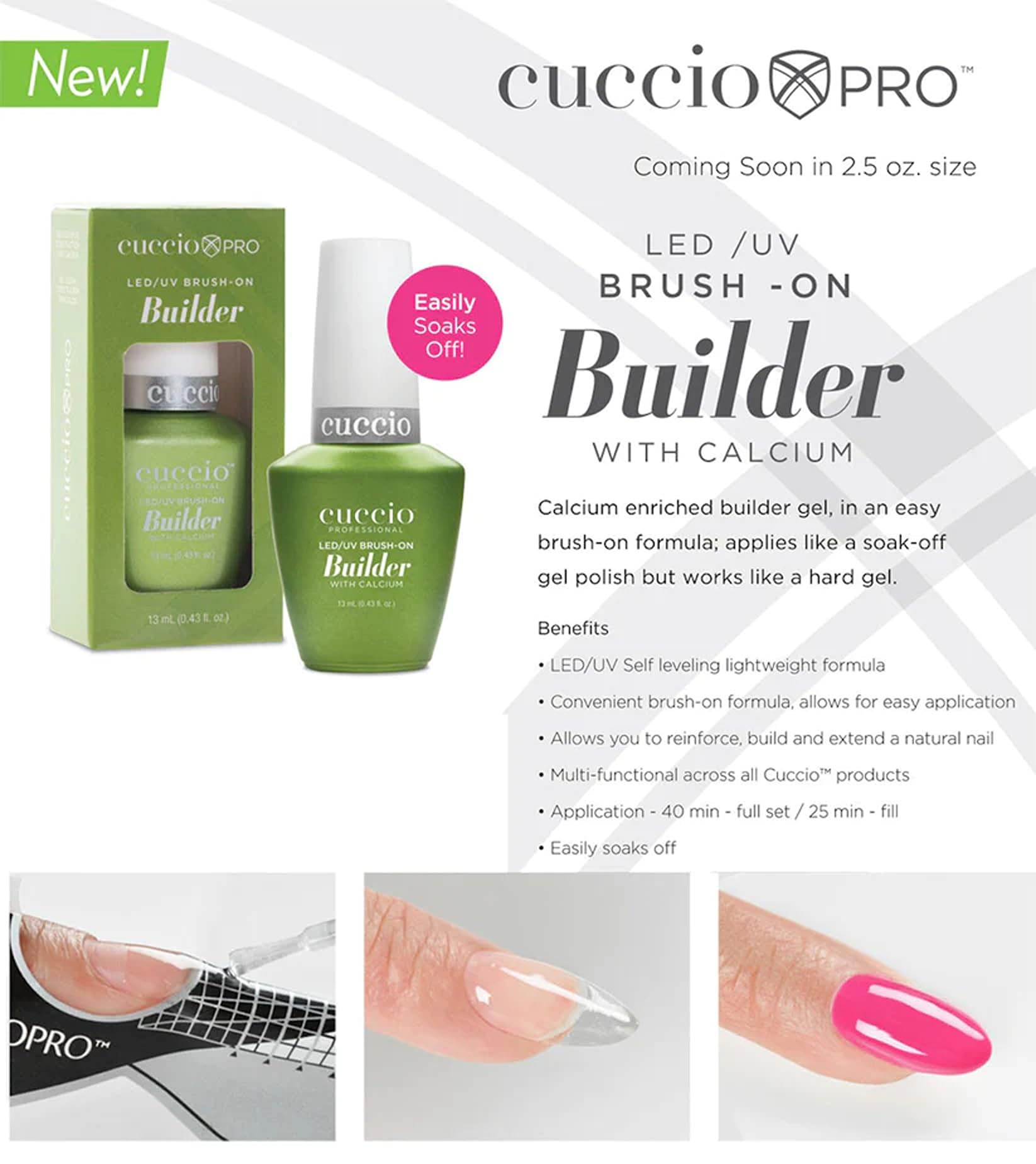 Cuccio 13ml nail gel bottle label details
