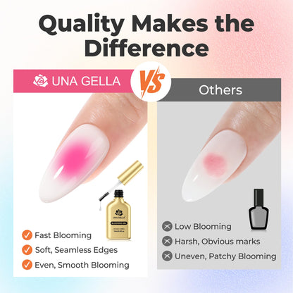 Floral nail art design created with Una Gella blooming gel