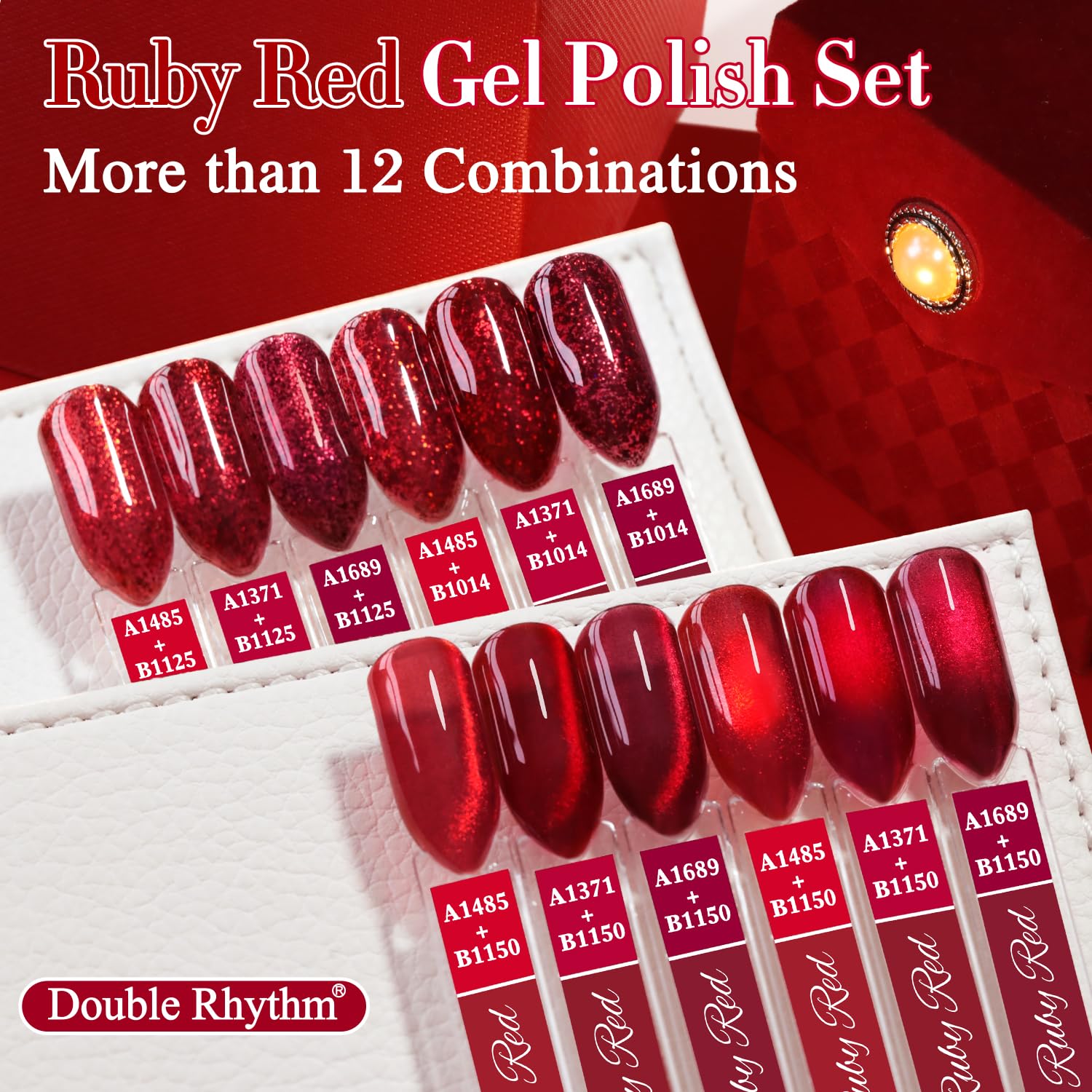 Double Rhythm gel polish kit packaging and branding