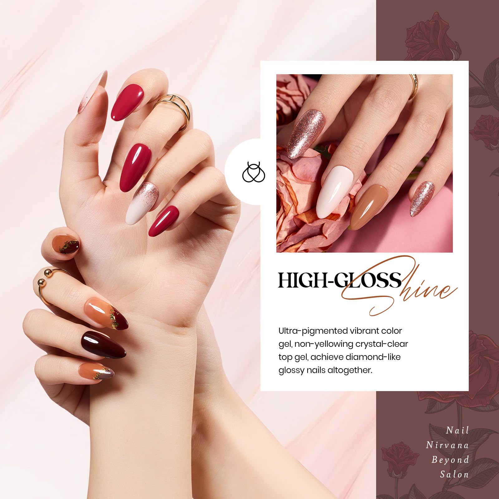 Beetles gel polish bottles with base and top coat