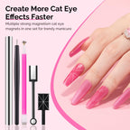 MelodySusie magnetic red gel polish bottles and magnetic stick tool