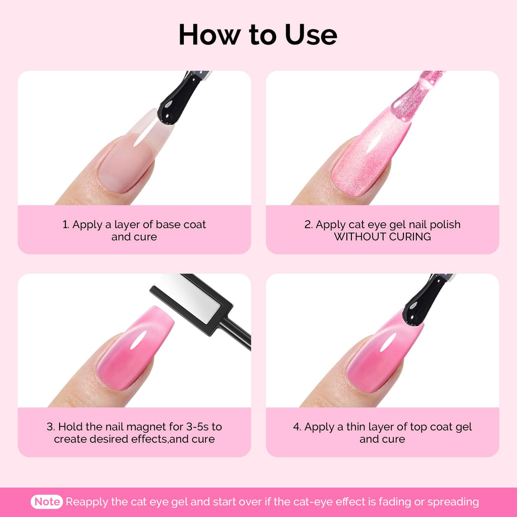 Complete six-piece gel polish set packaging and presentation