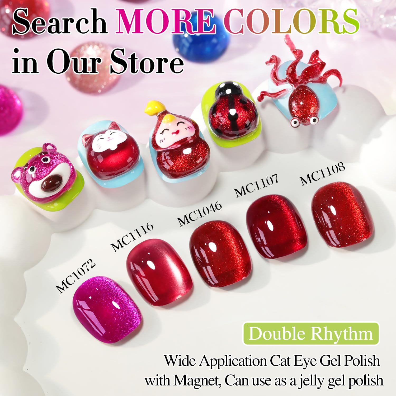 Application of Double Rhythm magnetic gel on fingernail
