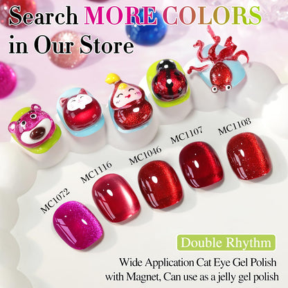 Application of Double Rhythm magnetic gel on fingernail