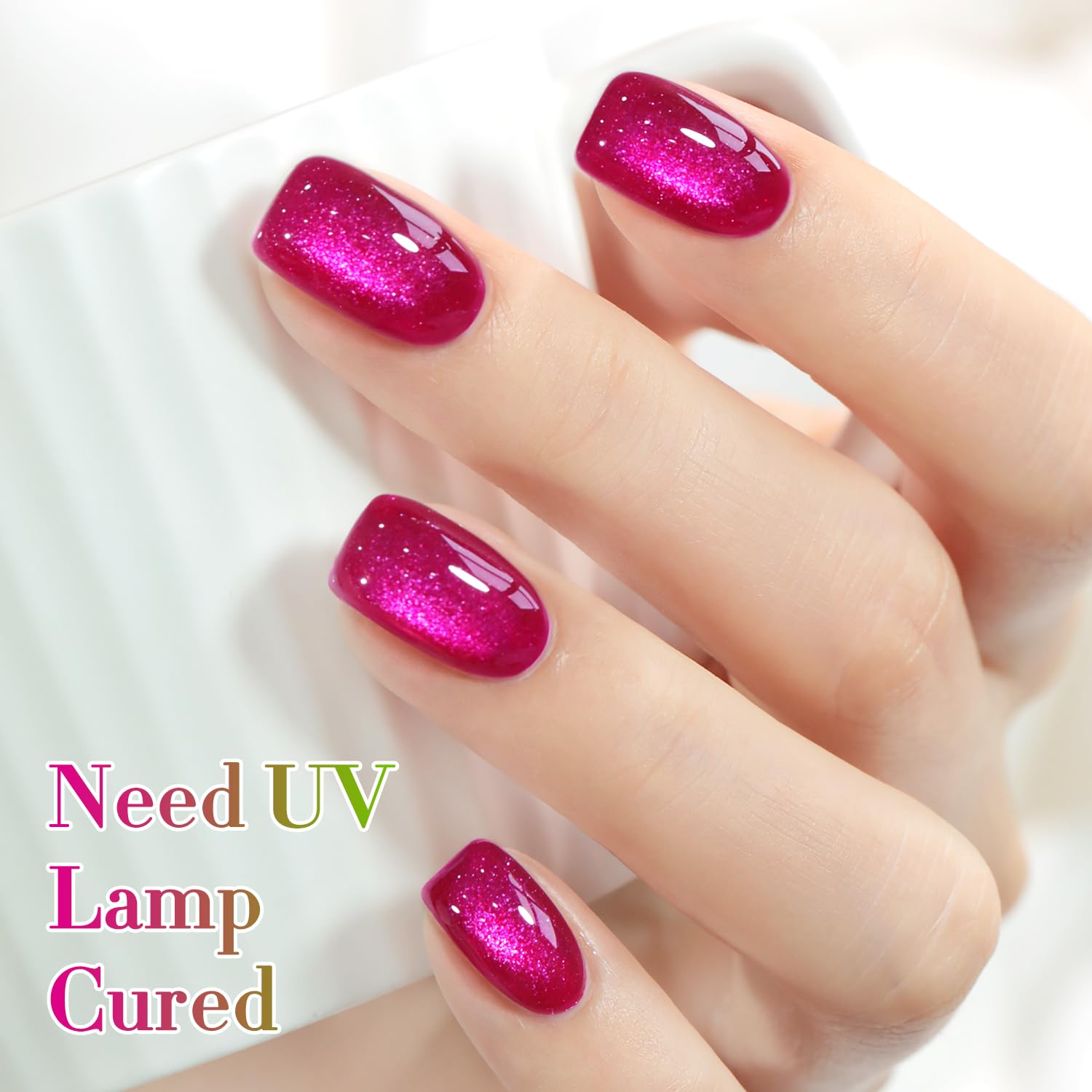 Detailed texture view of Ice Glass Pitaya Purple polish