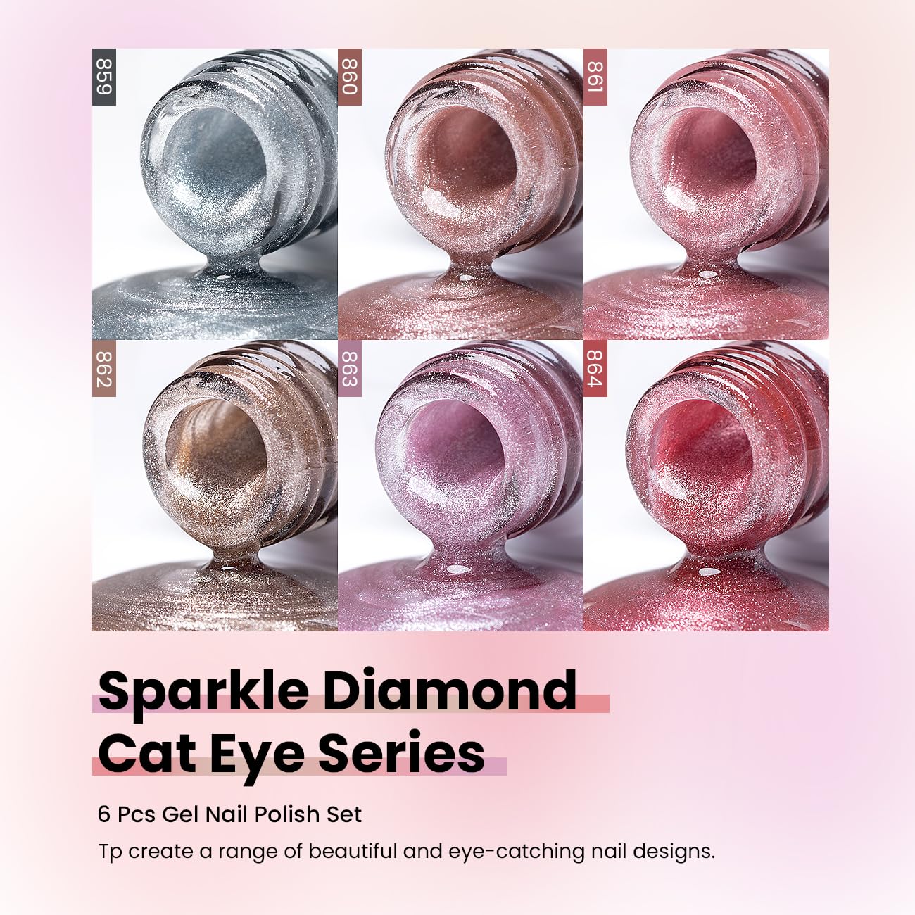 Rarjsm gel nail polish bottles with magnetic stick included