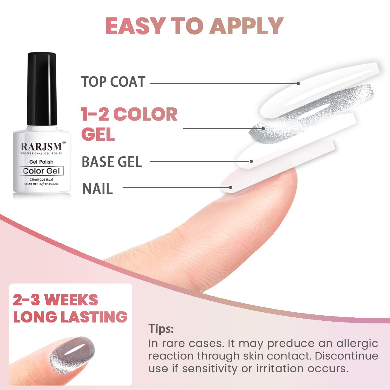 Professional nail salon quality gel polish kit packaging