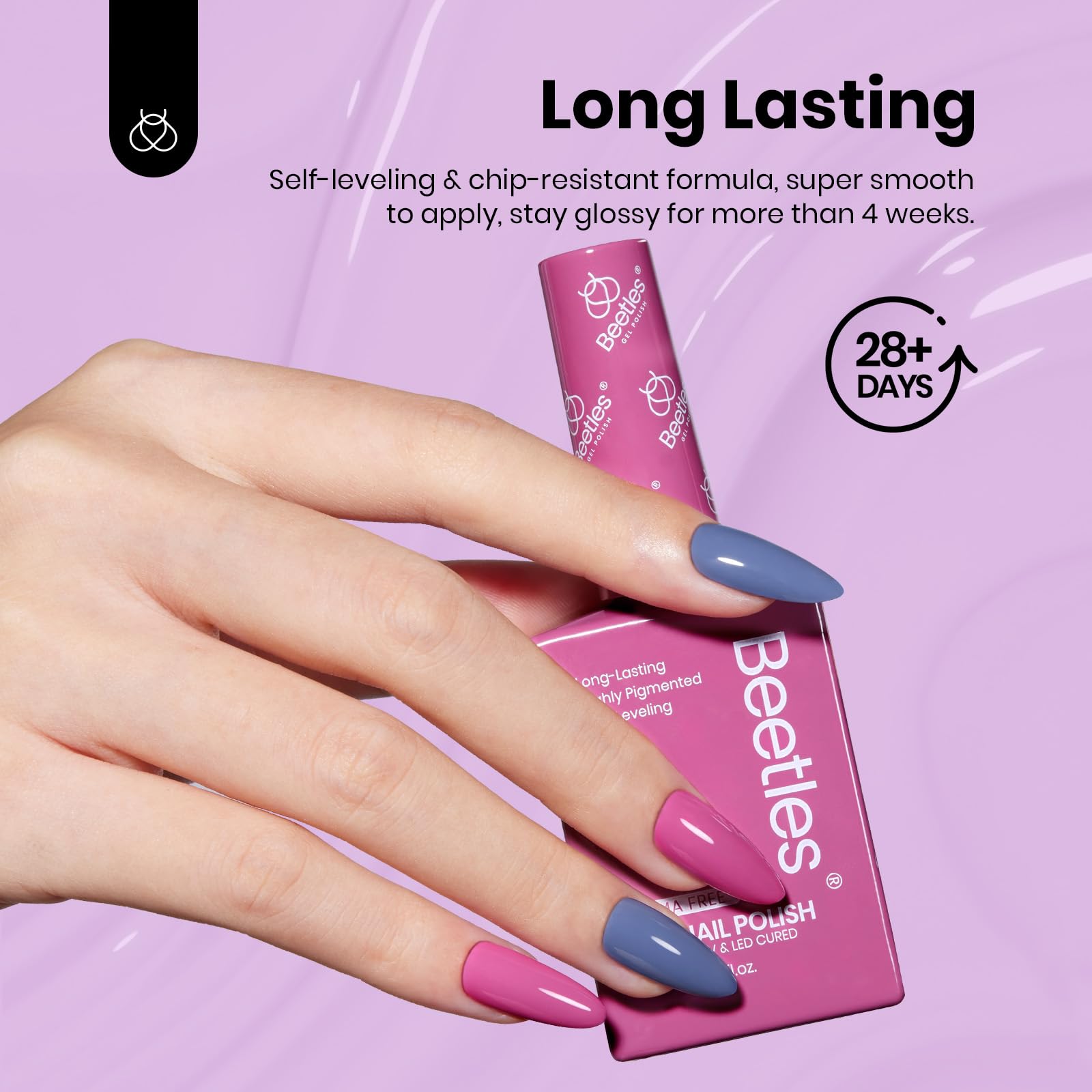 Close up of Serene Afternoon gel polish kit colors