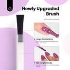 Side profile of the bottles showcasing the compact size and brush applicator