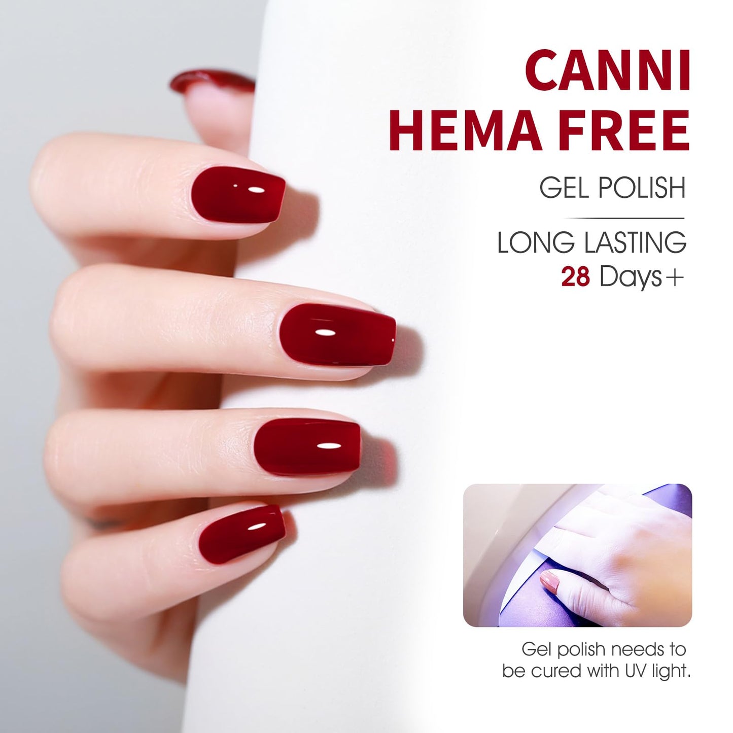 Authentic Canni Hema Free gel polish bottles for nail art