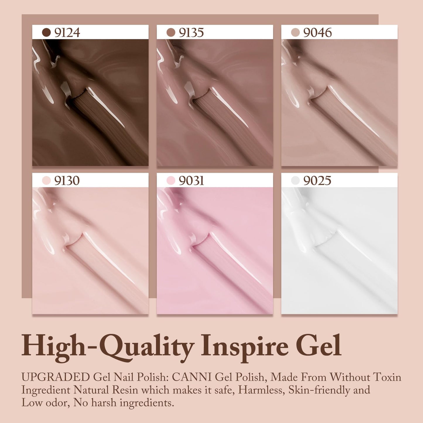 Canni gel polish set ingredients and safety label