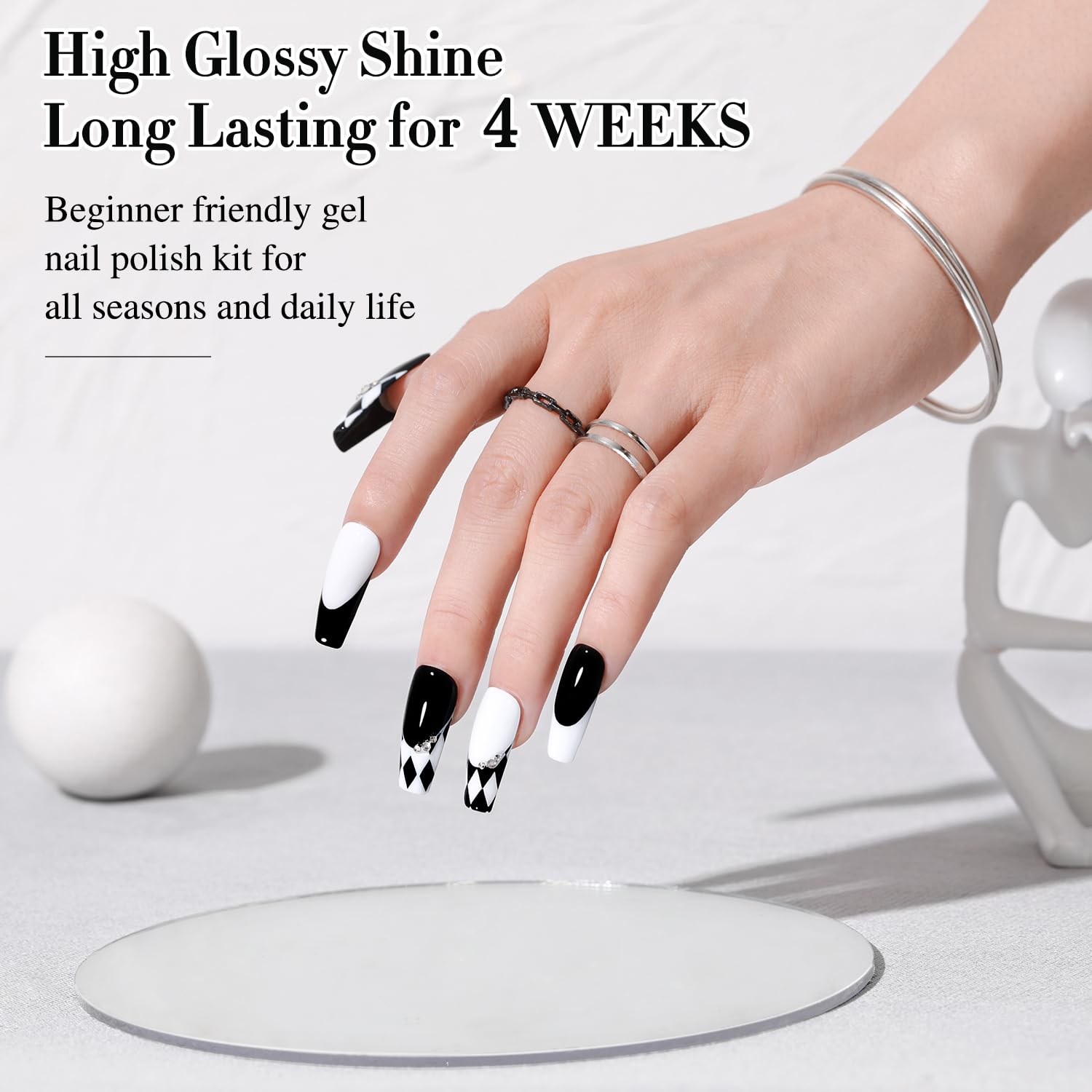 Professional gel nail polish set for DIY manicure art
